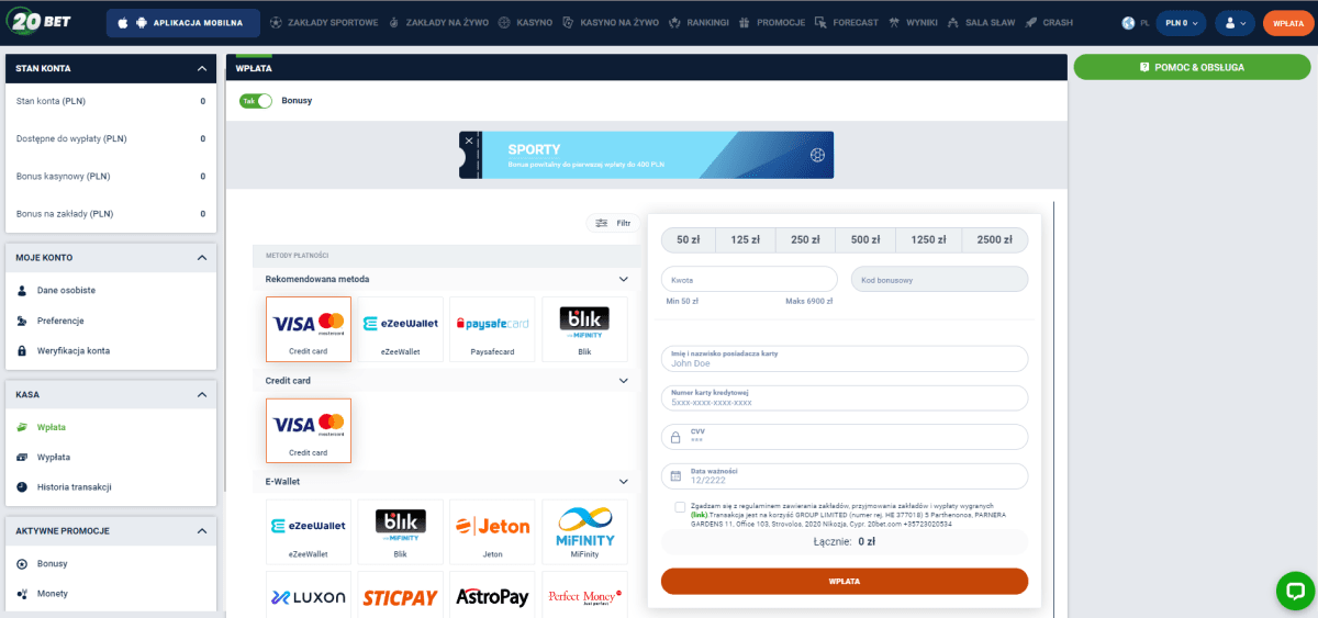 20bet Kroki rejestracji 5